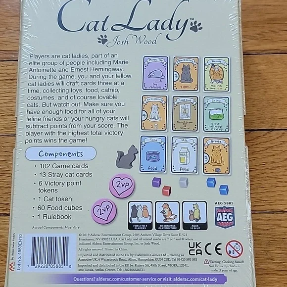 NIB AEG Cat Lady Game - Picture 2 of 3
